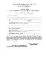 BM.CT.25 - Đơn đề nghị cấp Giấy phép sử dụng vật liệu nổ công nghiệp