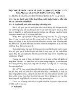 MỘT SỐ VẤN ĐỀ CƠ BẢN VỀ CHẤT LƯỢNG TÍN DỤNG XUẤT NHẬP KHẨU CỦA NGÂN HÀNG THƯƠNG MẠI