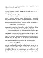 THỰC TRẠNG HIỆU QUẢ KINH DOANH XUẤT NHẬP KHẨU CỦA CÔNG TY CƠ ĐIỆN TRẦN PHÚ