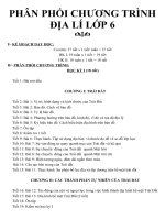 phân phối chương trình địa lí 6