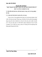 THỰC TRẠNG TỔ CHỨC CÔNG TÁC KẾ TOÁN TSCĐ Ở CÔNG TY DỆT VẢI CÔNG NGHIỆP HÀ NỘI