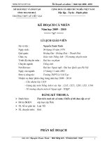 Kế hoạch cá nhân Ngữ văn 7