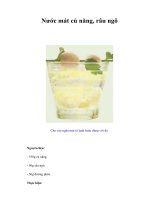 Nước mát củ năng, râu ngô