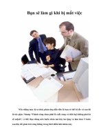 Bạn sẽ làm gì khi bị mất việc