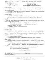 Đề thi HSG Sinh huyện KC 2010