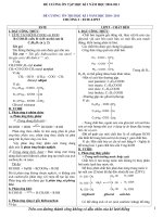 ĐỀ CƯƠNG ÔN TẬP HKI HÓA 12 NĂM 2010 - 2011 - KÈM ĐÁP ÁN