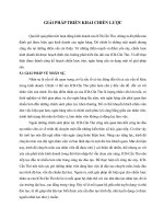 GIẢI PHÁP TRIỂN KHAI CHIẾN LƯỢC