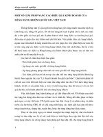 MỘT SỐ GIẢI PHÁP NÂNG CAO HIỆU QUẢ KINH DOANH CỦA HÃNG HÀNG KHÔNG QUỐC GIA VIỆT NAM