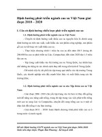 Định hướng phát triển ngành cao su Việt Nam giai đoạn 2010 – 2020