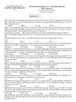 Đề thi thử CĐ ĐH môn Hóa năm 2010 - mã đề thi 127