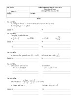 2 ĐỀ KT ĐẠI SỐ 9 - TIẾT 18