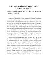 THỰC TRẠNG TÌNH HÌNH THỰC HIỆN CHƯƠNG TRÌNH 134