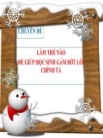 Biện pháp hạn chế lỗi chính tả