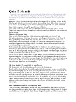 Quản lý tiền mặt