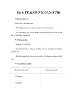 Gíao án 6 - VỆ SINH Ở TUỔI DẬY THÌ