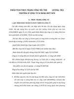 PHÂN TÍCH THỰC TRẠNG CÔNG TÁC TRẢ           LƯƠNG