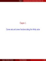 Convex sets and convex functions taking the infinity value