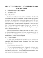 LÝ LUẬN CHUNG VỀ QUẢN LÝ THANH KHOẢN TẠI NGÂN HÀNG THƯƠNG MẠI