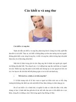 Các khối u và ung thư