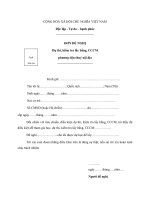 Đơn đề nghị dự thi, kiểm tra lấy bằng CCCM