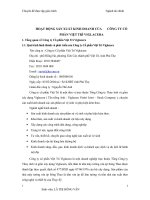 HOẠT ĐỘNG SẢN XUẤT KINH DOANH CỦA CÔNG TY CỔ PHẦN VIỆT TRÌ VIGLACERA