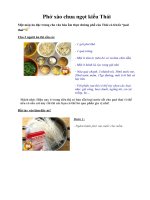 Phở xào chua ngọt kiểu Thái