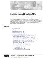 Digital Certificates/PKI for IPSec VPNs