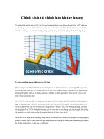 Chính sách tài chính hậu khủng hoảng