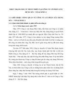 THỰC TRẠNG ĐẦU TƯ PHÁT TRIỂN TẠI CÔNG TY CỔ PHẦN XÂY DỰNG SỐ 1  VINACONEX 1