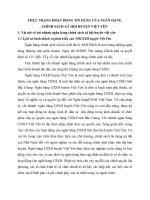 THỰC TRẠNG HOẠT ĐỘNG TÍN DỤNG CỦA NGÂN HÀNG