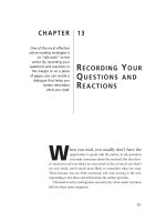 Recording Your Questions and Reactions