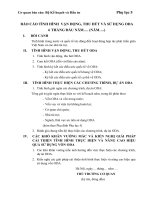 BÁO CÁO TÌNH HÌNH VẬN ĐỘNG, THU HÚT VÀ SỬ DỤNG ODA