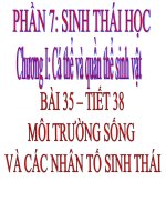 Bài 35: Môi trường và các nhân tố sinh thái