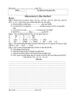 KT kỳ 1 Hóa học 8