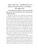 THỰC TẾ KẾ TOÁN CHI PHÍ SẢN XUẤT VÀ TÍNH GIÁ THÀNH TẠI CÔNG TY CỔ PHẦN MẶT TRỜI VÀNG