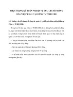 THỰC TRẠNG KẾ TOÁN NGHIỆP VỤ LƯU CHUYỂN HÀNG HÓA NHẬP KHẨU TẠI CÔNG TY TNHH EDD