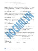 (Luyện thi cấp tốc Lý) Mạch điện RLC_Trắc nghiệm và đáp án