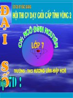 Tiết 27 - Một số bài toán về ĐL TLN