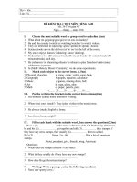 KIỂM TRA 1 TIẾT SỐ 2 (G7)