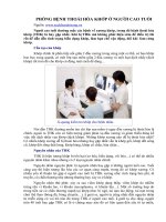 PHÒNG BỆNH THOÁI HÓA KHỚP Ở NGƯỜI CAO TUỔI