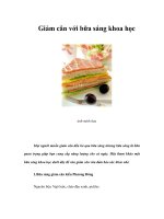 Giảm cân với bữa sáng khoa học