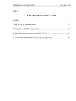 GIỚI THIỆU BỘ GIAO THỨC TCP/IP