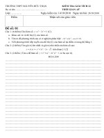 Kiểm tra 1 tiết GT 12- Chương 1 - 2 đề