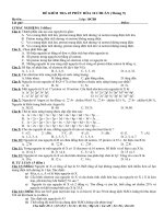 đề kt 1T Hóa 10CB tháng 9