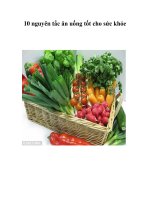 10 nguyên tắc ăn uống tốt cho sức khỏe