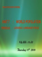 E 11- U7. LAnguage focus