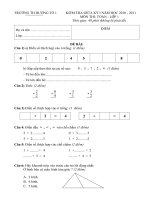 Đề KTGKI lớp 1