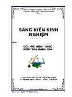 đổi mới hình thức kiểm tra đánh giá