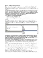 Thứ tự các Control trên một Form