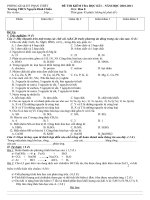 Đề thi HKI hóa 8